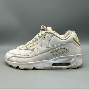 Nike Boys Air Max 90 833412-100 White Casual Shoes Sneakers Size 6.5Y Women 8
